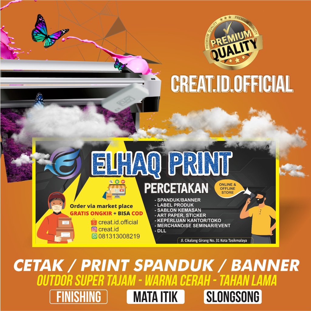 Jual CETAK SPANDUK BANNER PER METER | Shopee Indonesia