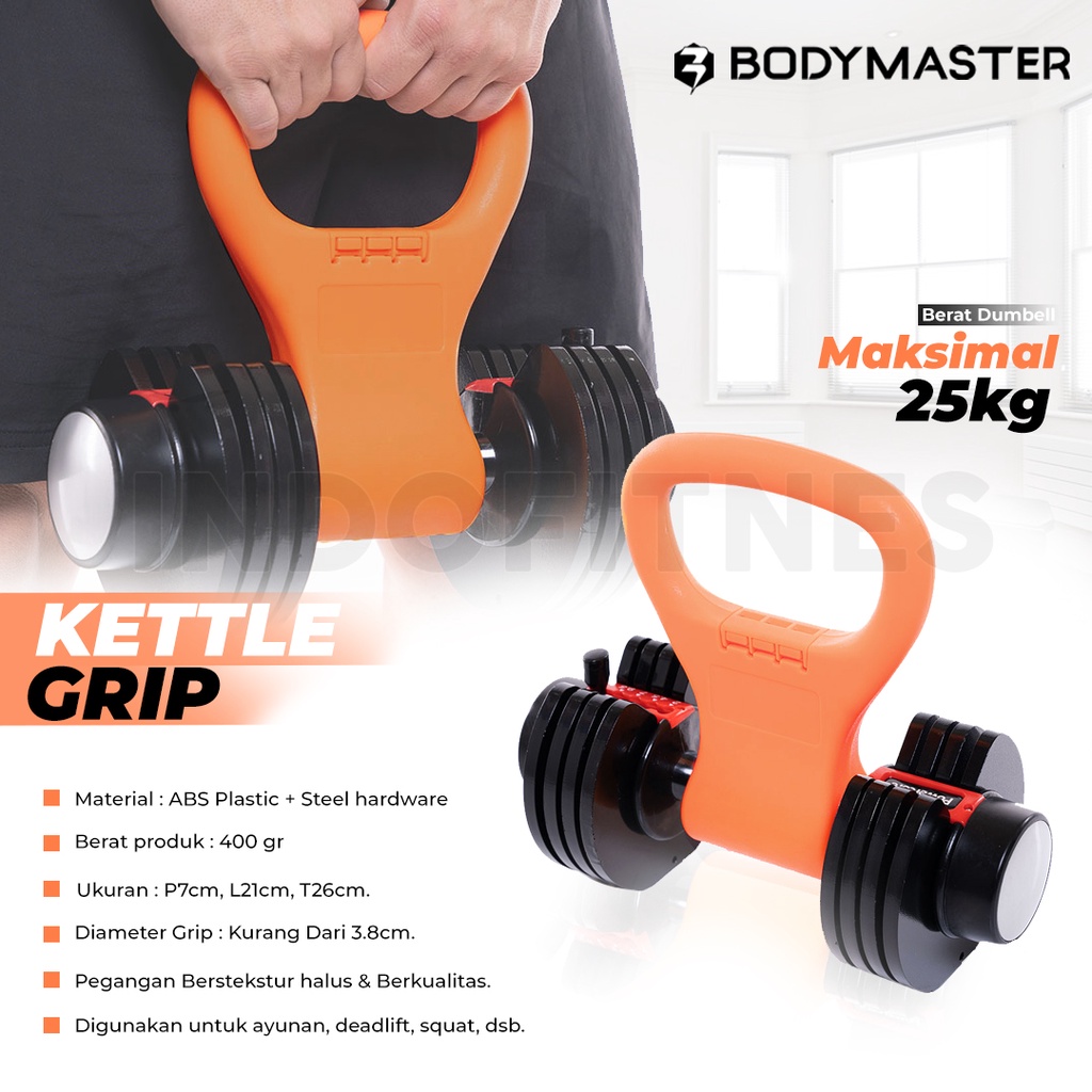 Jual BODYMASTER Kettlegrip Handle BMA376 Pegangan Kettlebell Dumbel