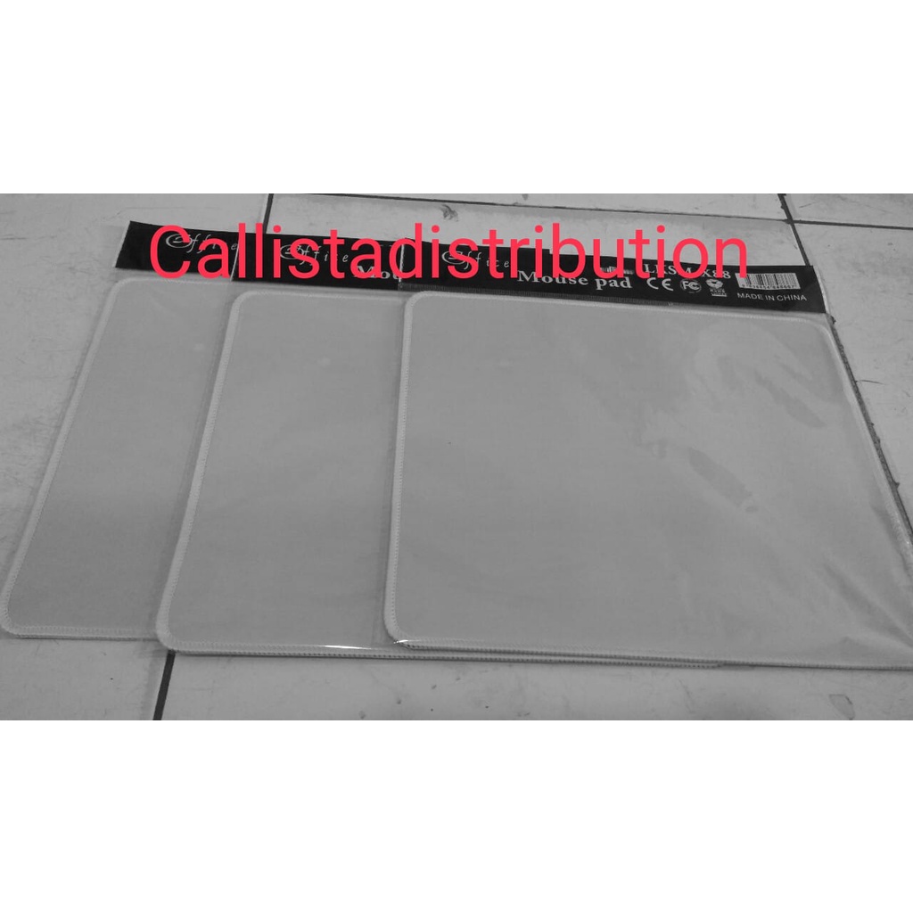 Jual Mousepad Polos Hitam dan Putih ANTI SLIP 30x 25cm JAHIT PINGGIR ...