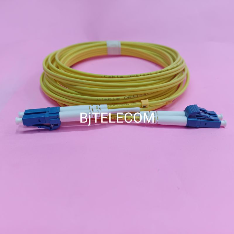 Jual patch cord FO LC to LC 5 meter duplex singlemode / kabel optik lc ...