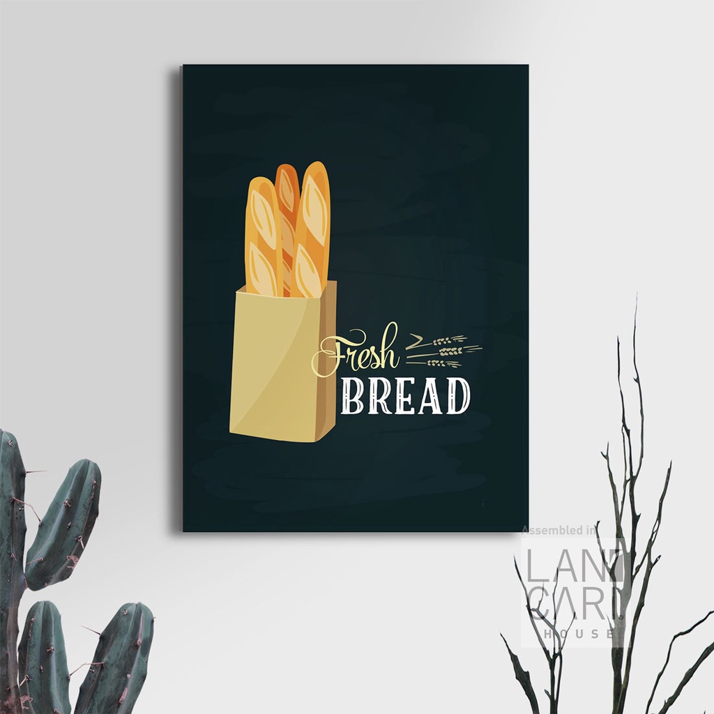 Jual Dekorasi Fresh Bread Bakery Roti Baked Frameless Vintage Retro ...