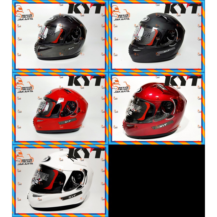 Jual KYT K2 RIDER POLOS HELM FULL FACE DOUBLE VISOR BIKERS HELMET ...