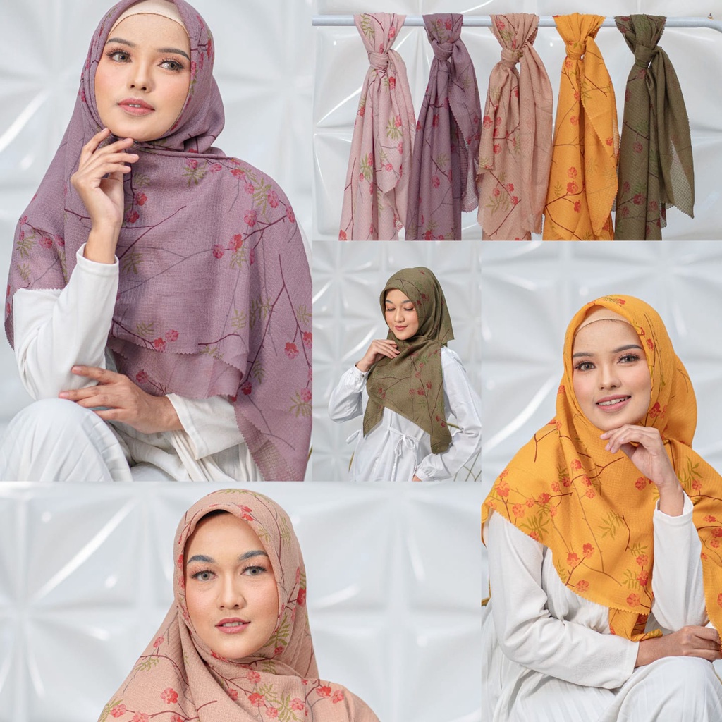 Jual Hijab Murah Waffle Motif Lasercut Square Premium Kerudung Segi ...