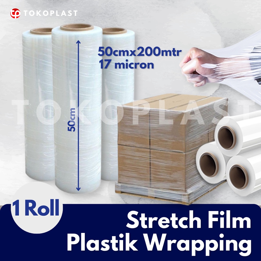 Jual PLASTIK WRAPPING BARANG / STRETCH FILM BENING 50 CM 200MTR VARIANT ...