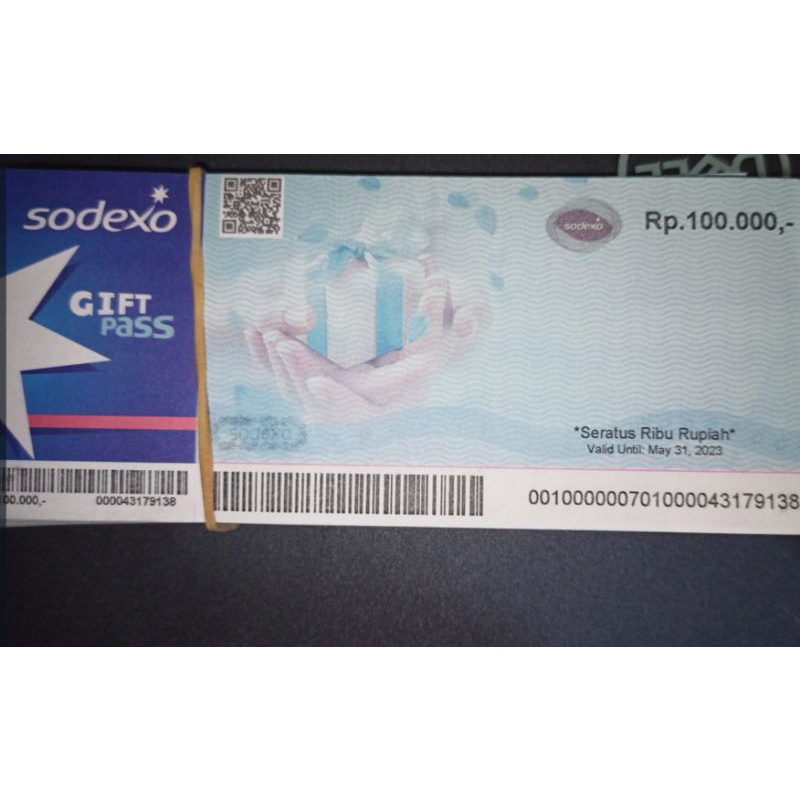 Jual Voucher SODEXO Nominal Rp.100.000 | Shopee Indonesia