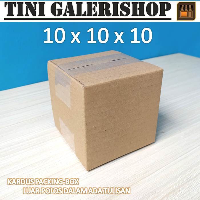 Jual Kardus Packing Karton Box Uk 10x10x10 Cm Luar Polos Dalam Ada Tulisan Shopee Indonesia