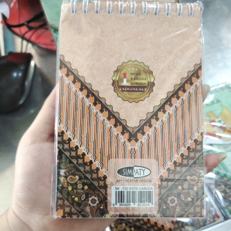 Jual binder note octavo batik Garuda Pancasila / buku notebook catatan ...