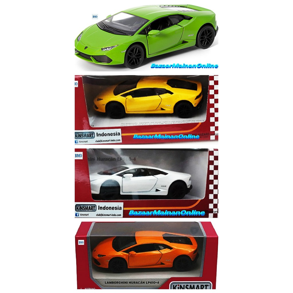 Kinsmart Lamborghini Huracan LP610-4 KT5382 Bahan Logam – Skala 1:36  12,7 cm – 155 gr – SNI