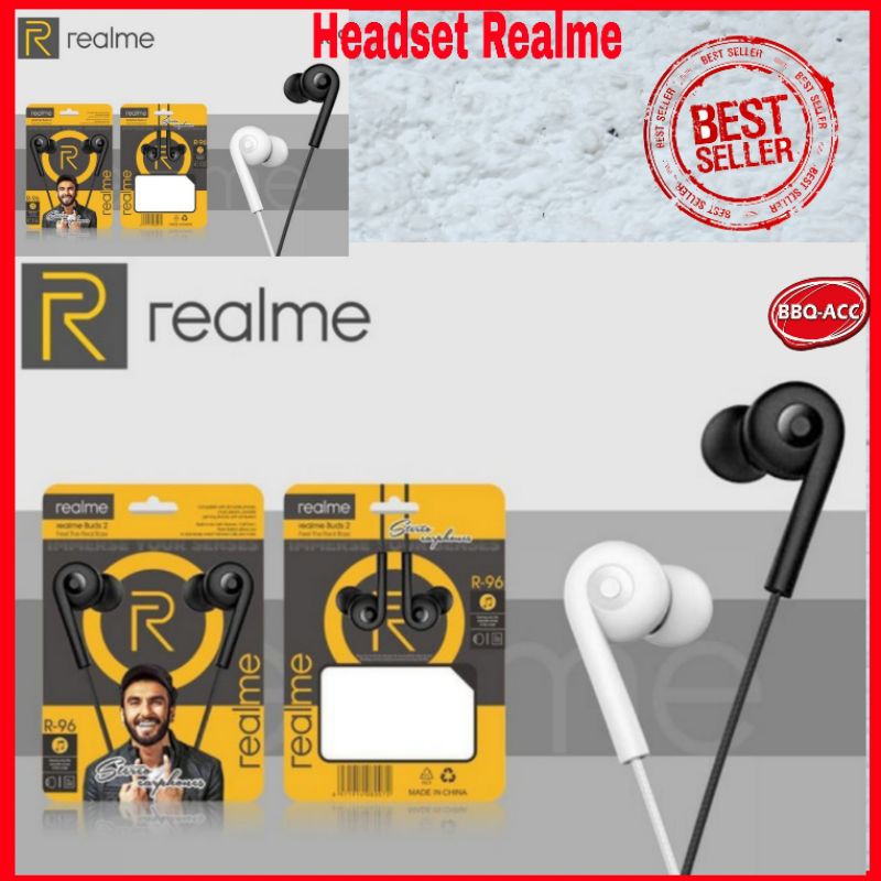 Jual Headset Stereo Earphone Realme Buds 2 Feel The Real Bass With Mic ...