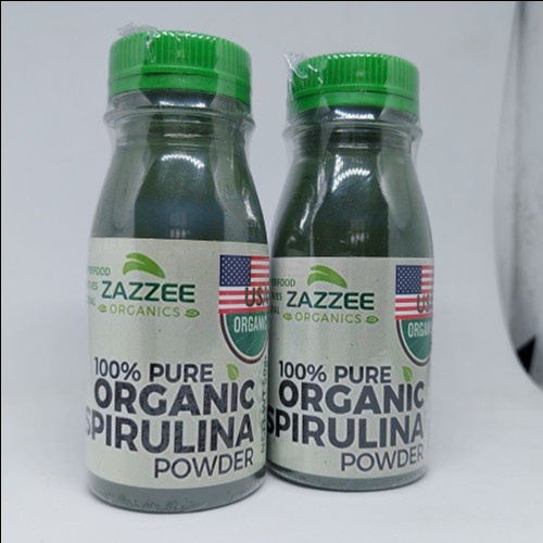 Jual Zazzee Organic Spirulina Powder / Pakan alami Ikan cupang dll