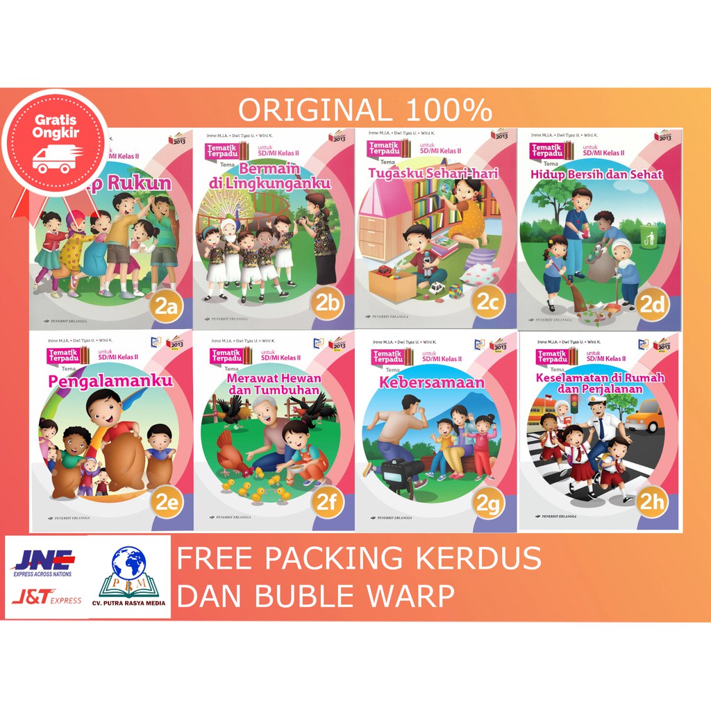 Jual Buku Tematik Kelas 2 SD Jilid 2A - 2H | Penerbit Erlangga | Shopee ...