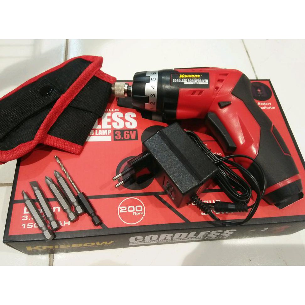 Krisbow discount cordless screwdriver