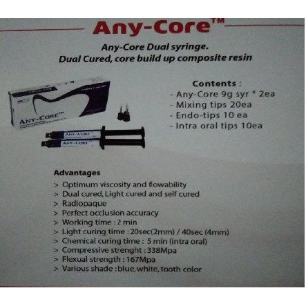 Jual Dental Any Core bahan Core build up / paracore/ multicore flow ...
