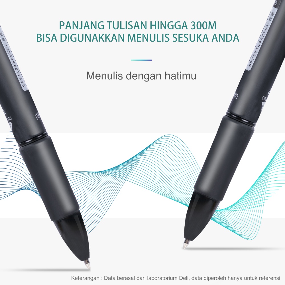 Deli pulpen cetek warna-warni 4 warna 0.7mm pulpen pelajar multifungsi 33390 (6)