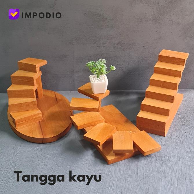 Jual Tangga kayu mini showcase product / makanan / photo props | Shopee ...