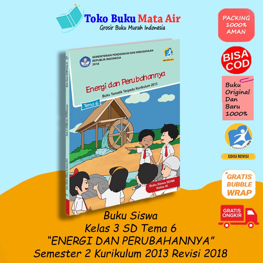 Jual BEST SELLER TEMATIK TERPADU TEMA 6 "ENERGI DAN PERUBAHANYA" SD/MI ...