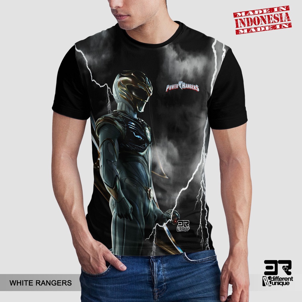 Jual [ COD ] KAOS PRINTING GAMBAR POWER RANGERS WHITE PUTIH - BAJU ...