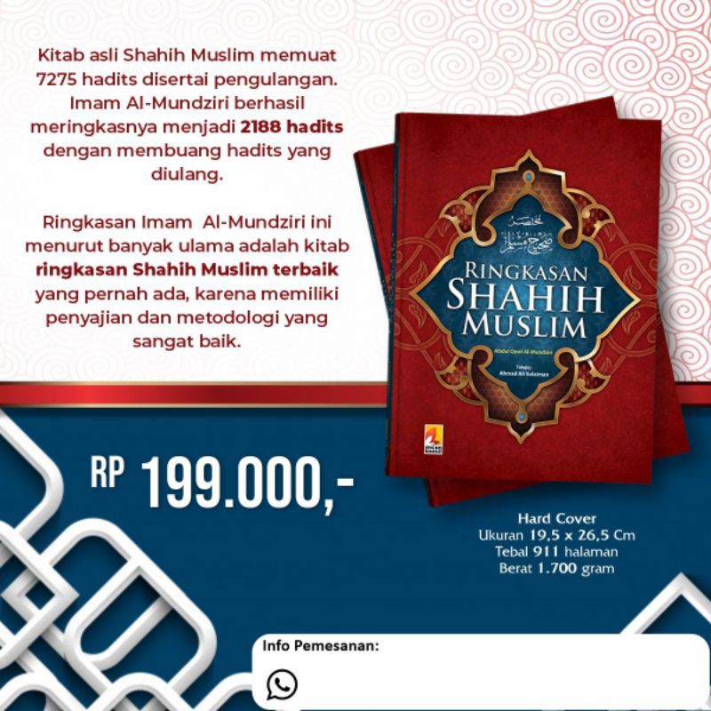 Jual Kitab Hadis Ringkasan Shahih Muslim | Shopee Indonesia