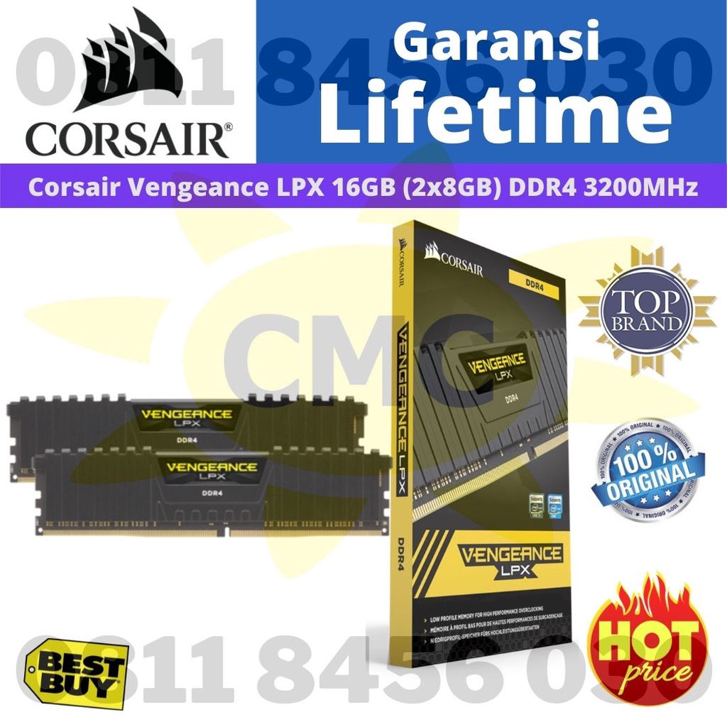 Jual Corsair Vengeance LPX DDR4 16GB 3200MHz (2x 8GB) PC25600 ...