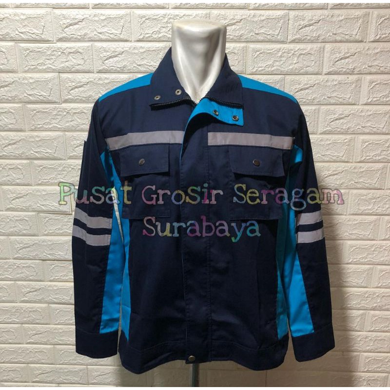 Jual Grosir Wearpack Semi Jaket Resleting Baju Safety Resleting Werpak