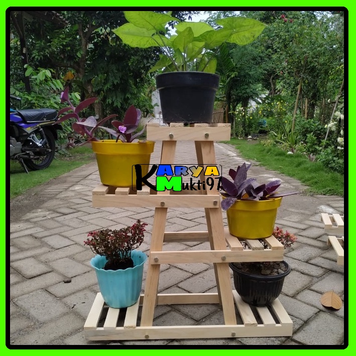 Jual PROMO !! Rak bunga susun minimalis bentuk ZIG-ZAG/ STANDING POT ...