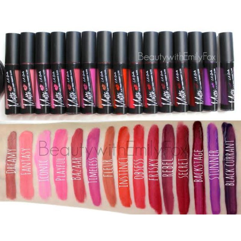 Jual LA Girl Flat Finish Pigment Gloss Shopee Indonesia