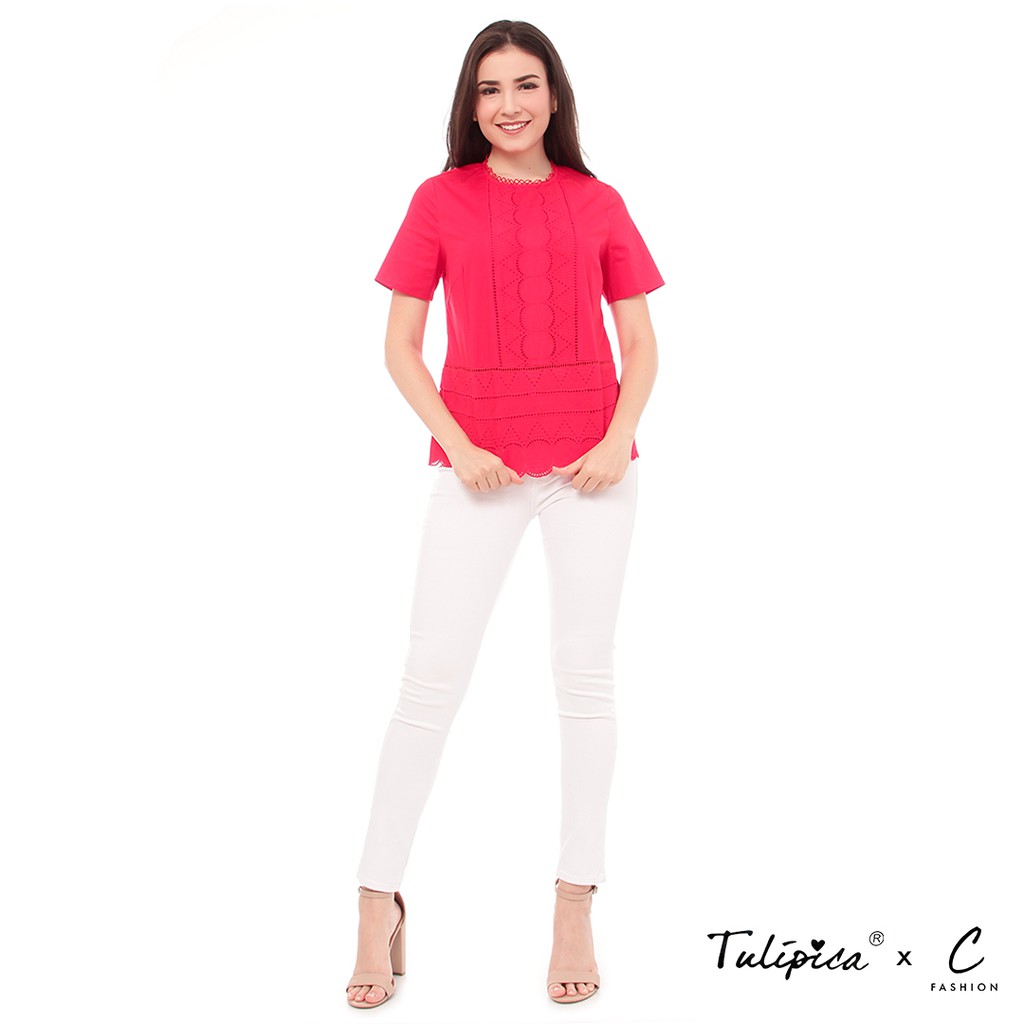 Jual Basic Top - Merah | Shopee Indonesia