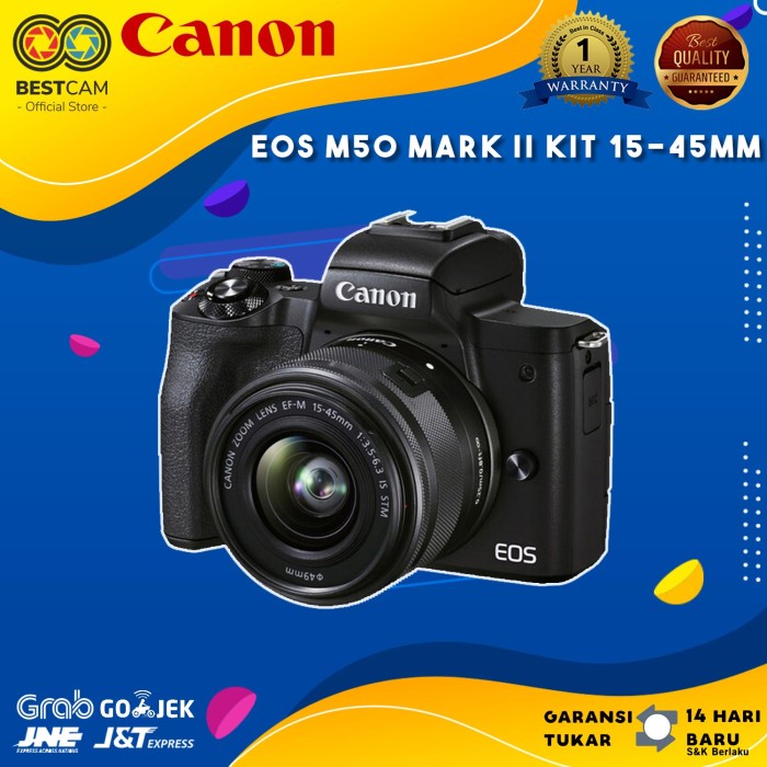 Jual Canon EOS M50 Mark II Kit 1545mm Mirrorless Digital Camera