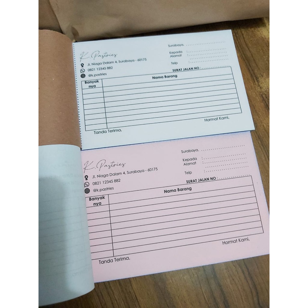 Jual Custom Cetak Nota Invoice Form Kertas Ncr Ukuran Folio F4 Kertas Ncr 2 Ply Tanpa Karbon 5356