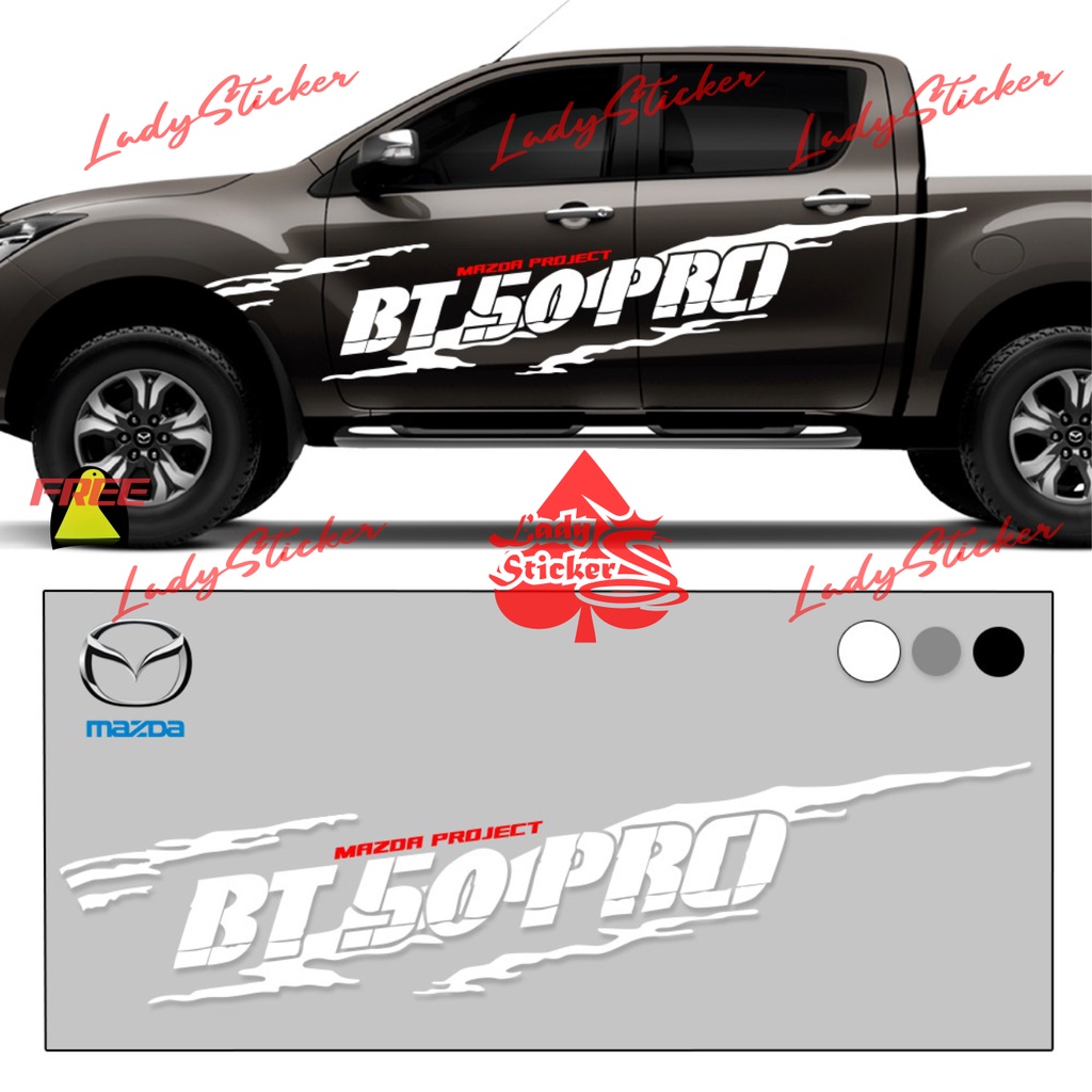 Jual STICKER STIKER MOBIL MAZDA BT 50 PRO CUTTING STICKER MOBIL PICKUP ...