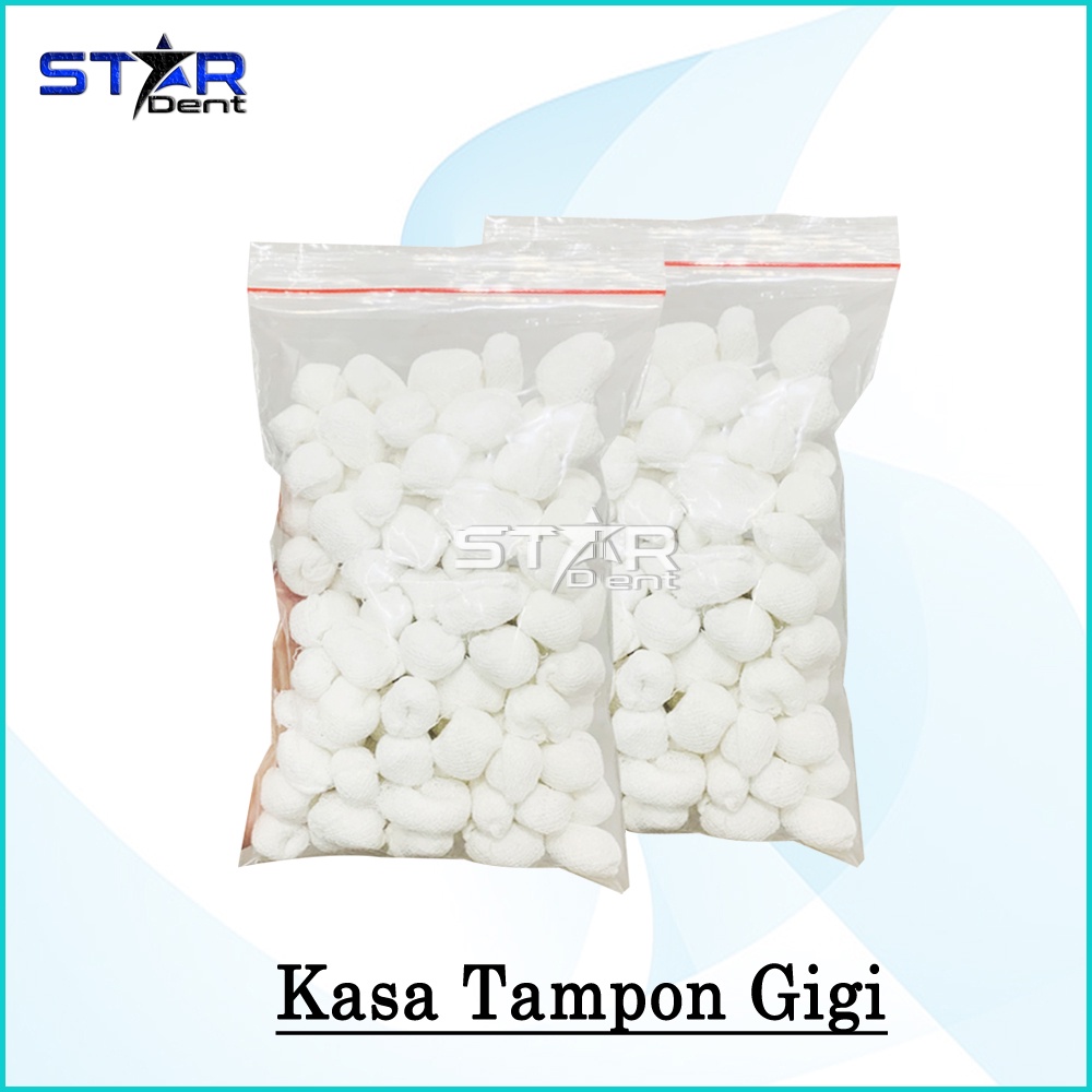 Jual Tampon Dental Kapas Kasa Steril pasca pencabutan gigi | Shopee ...