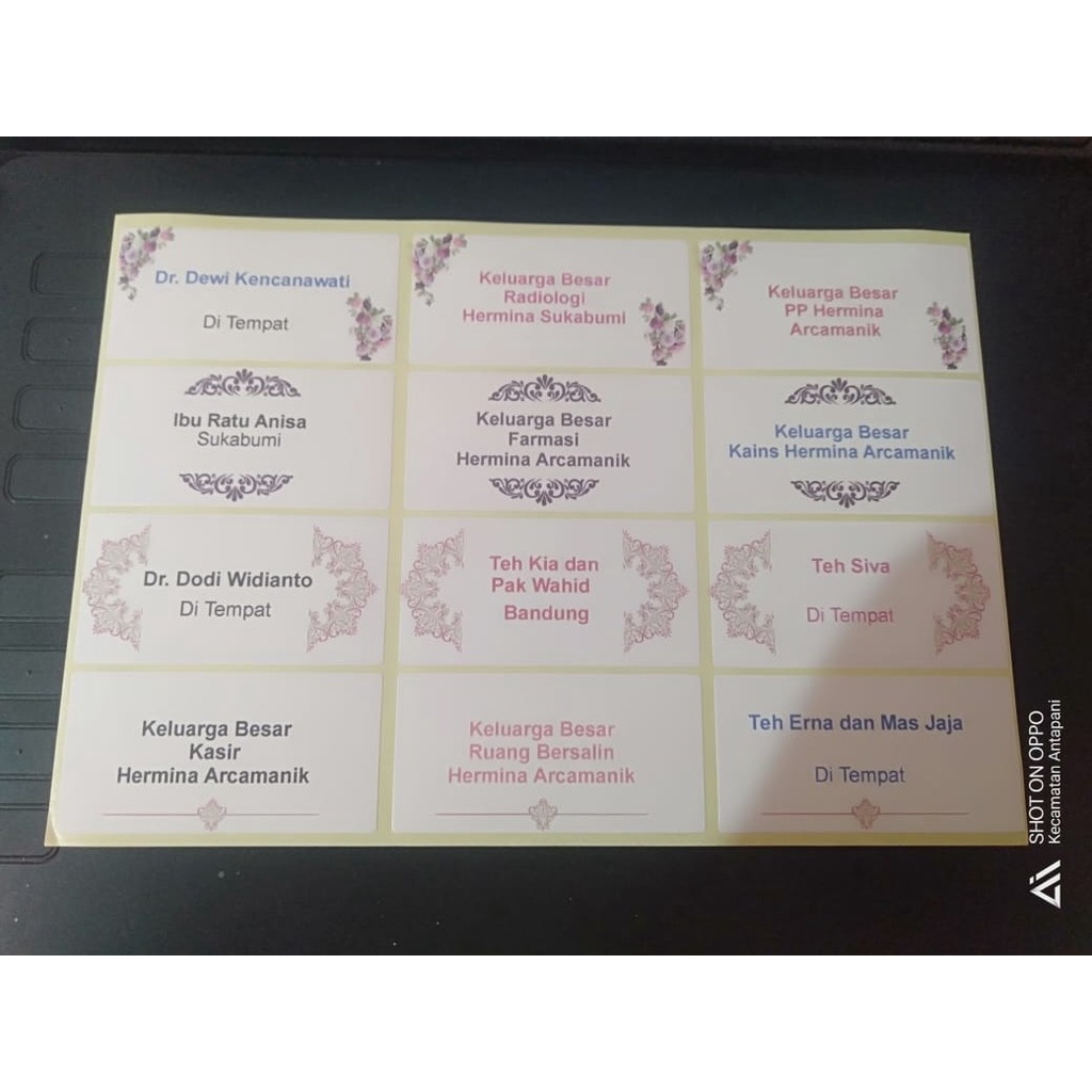 Jual Label Undangan Murah, Stiker Undangan, Motif Bebas | Shopee Indonesia