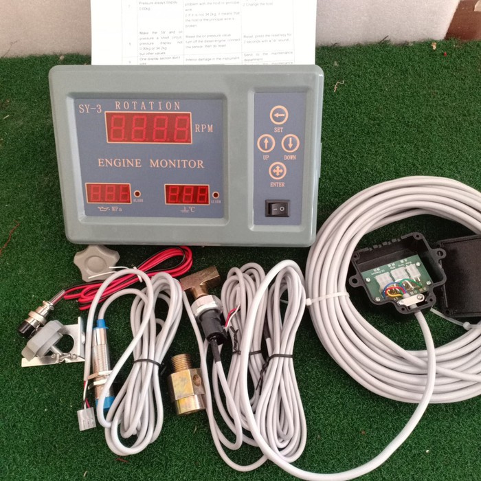 Jual Digital Tachometer Engine Monitor RPM oil pressure Temperatur - SY ...
