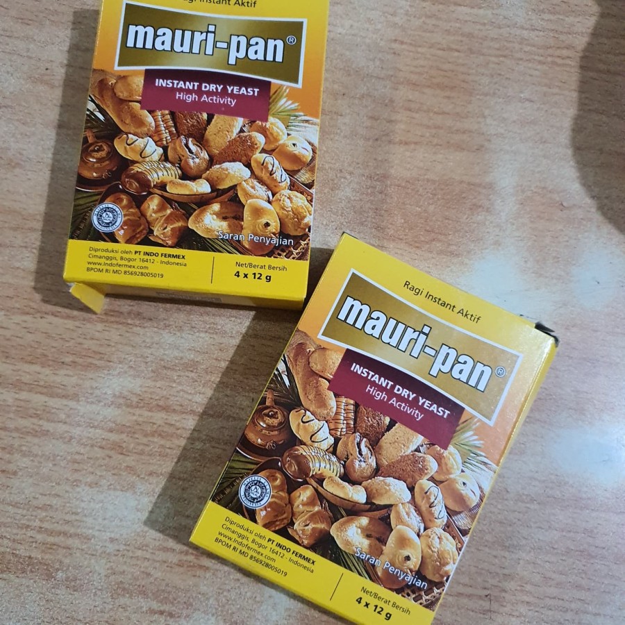 Jual Mauripan dry yeast 4 x 12 gr Ragi instant 4x12 sachet pengembang ...