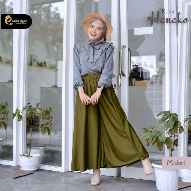 Jual KULOT HIGHWAIST CELANA BAWAHAN WANITA LOOSE PANTS HIGH WAIST CULLOTE FASHION MUSLIM HANAKO BY EMKA HIJAB UKURAN STANDAR JUMBO CEWE CEWEK DAILY OUTFIT BAHAN HYGET PREMIUM KOREAN STYLE RIPPED BAGGY...