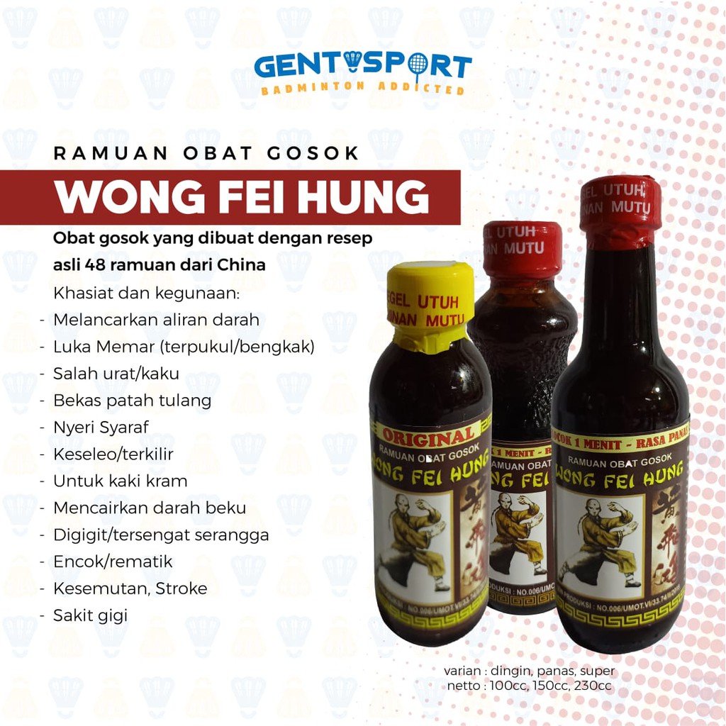 Jual Promo Ramuan Arak Obat Gosok Wong Fei Hung Original COD