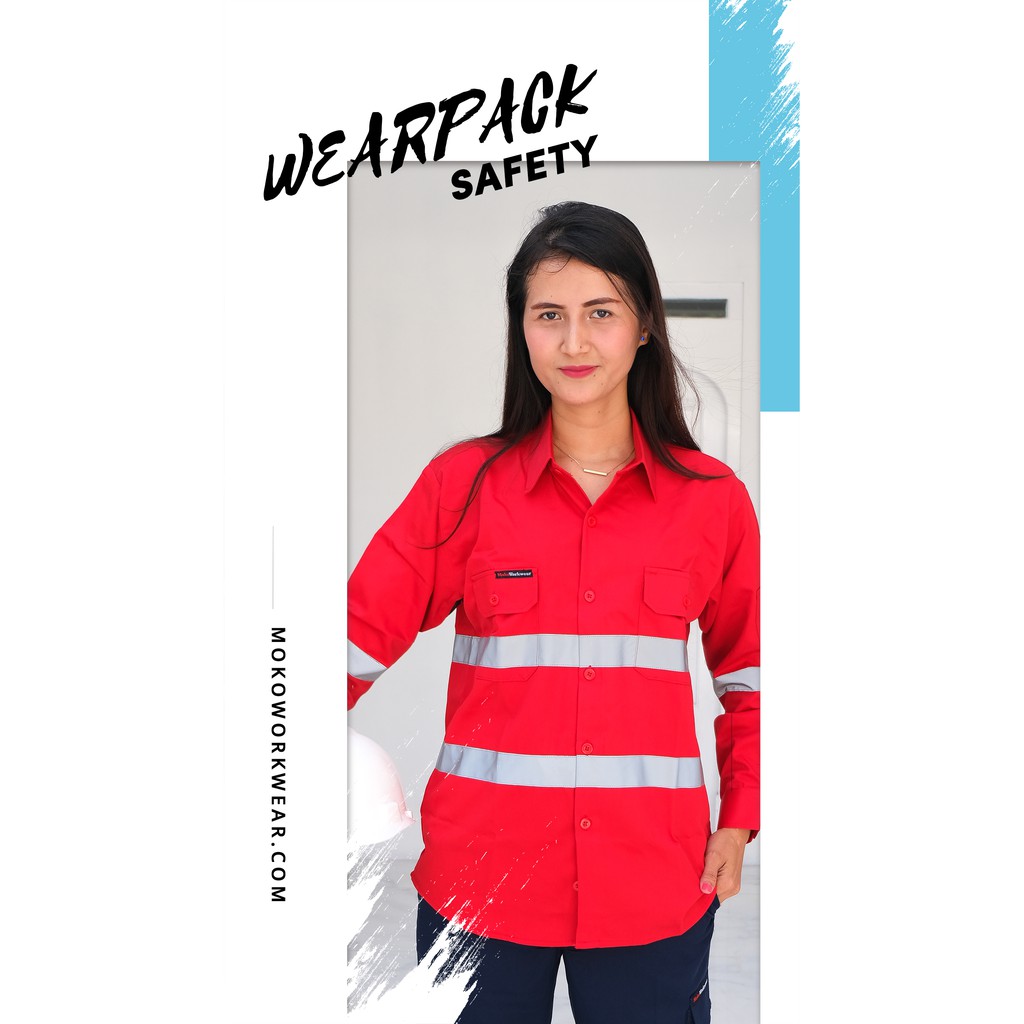 Jual PAKAIAN WEARPACK BENGKEL SERAGAM WEARPACK MEKANIK MOKOWORKWEAR RED ...