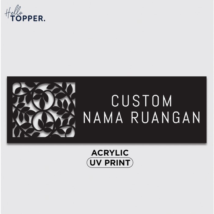 Jual CUSTOM SIGN NAMA RUANGAN TULISAN AKRILIK LASER CUT UV PRINT ...