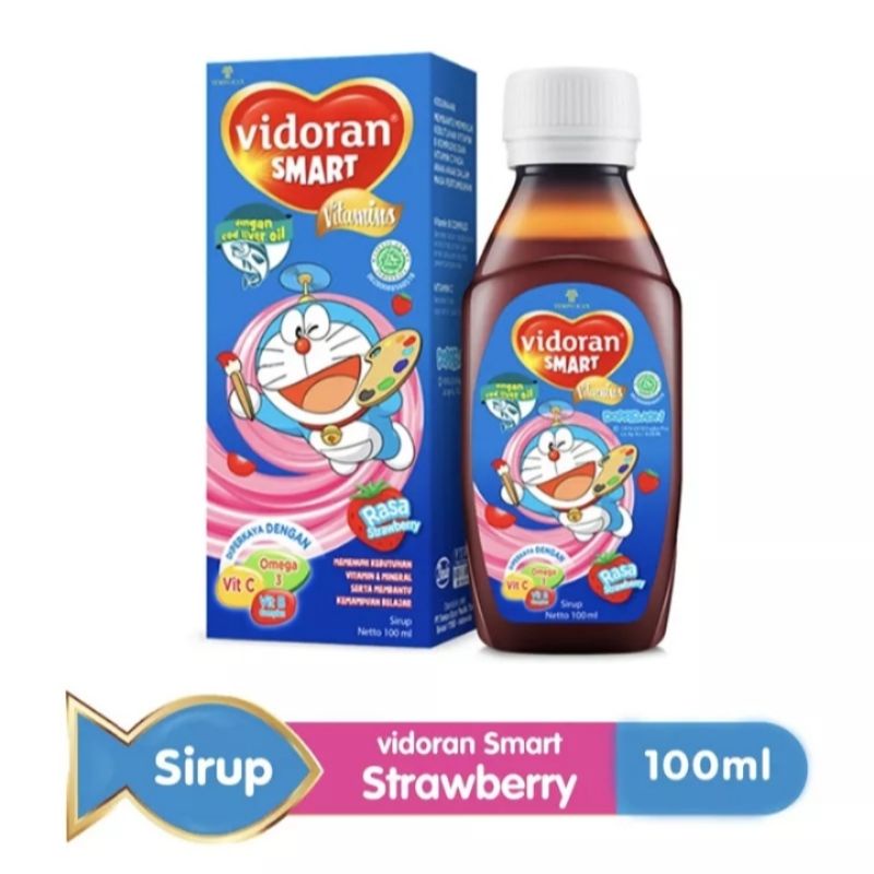 Jual Vidoran Smart Vitamin Syrup Strawberry 100ml Shopee Indonesia