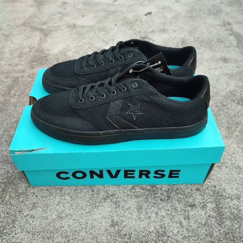 Jual Converse Courtlandt Ox Fullblack Original Resmi Shopee Indonesia