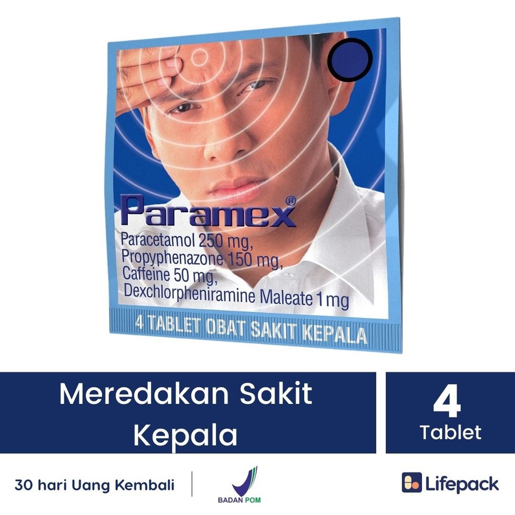 Jual Paramex Sakit Kepala 4 Tablet Obat Sakit Kepala Dan Gigi