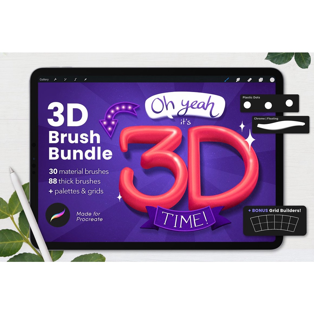 Jual Procreate Brush - 3D Brush Bundle for Procreate | Shopee Indonesia