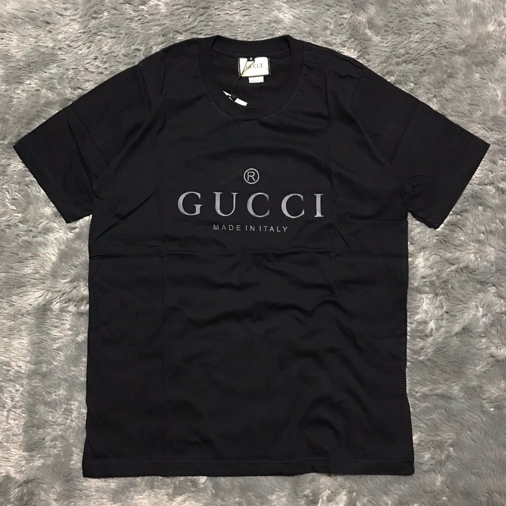 TSHIRT KAOS GUCCI MADE IN ITALY BLACK WHITE AUTHENTIC ORIGINAL