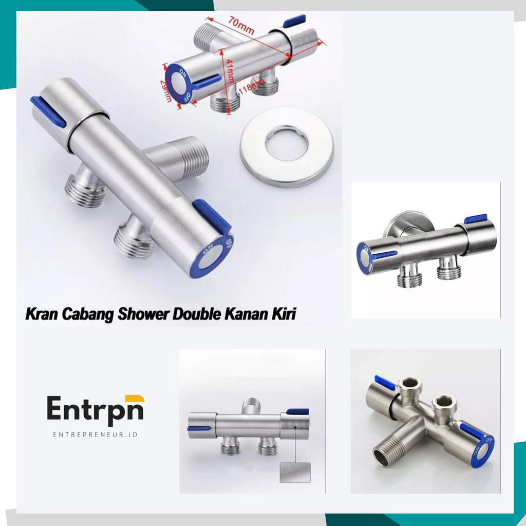 Jual Paling Murah Kran Stainless Stop Kran Cabang Kanan Kiri Kran