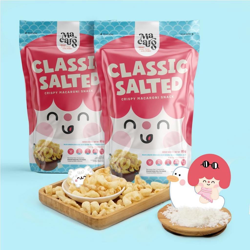 Jual MACAROO CLASSIC SALTED 85g - Cemilan Makaroni rasa asin original ...