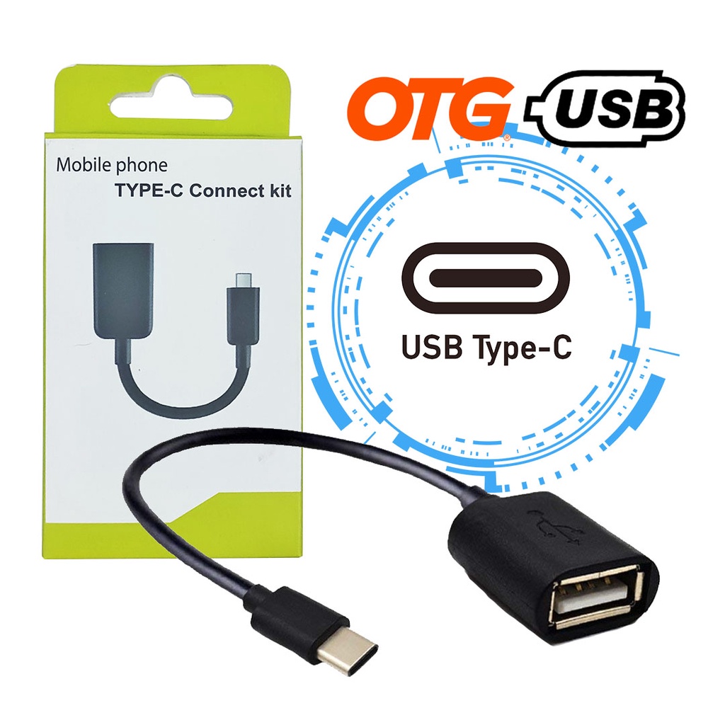 Jual KABEL OTG TYPE C / KABEL DATA OTG USB TO TYPE C / Tipe C Konektor ...