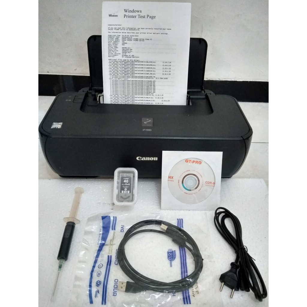 Jual Printer Canon Pixma Ip1880 Ip1980 Black Only Siap Pakai Gratis