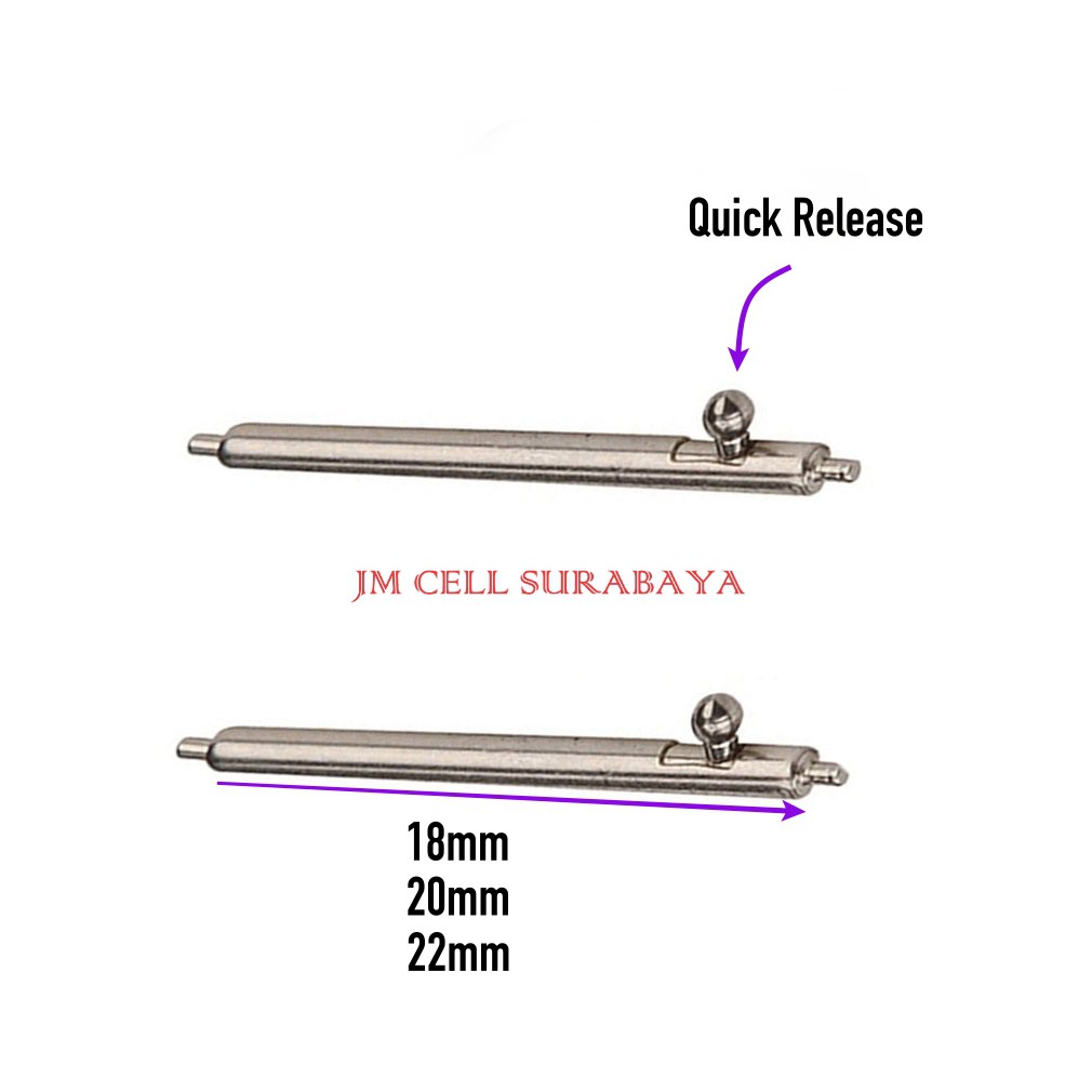 Jual Quick Release Pin Spring Bar Untuk Tali Strap Jam Tangan 18mm 20mm ...