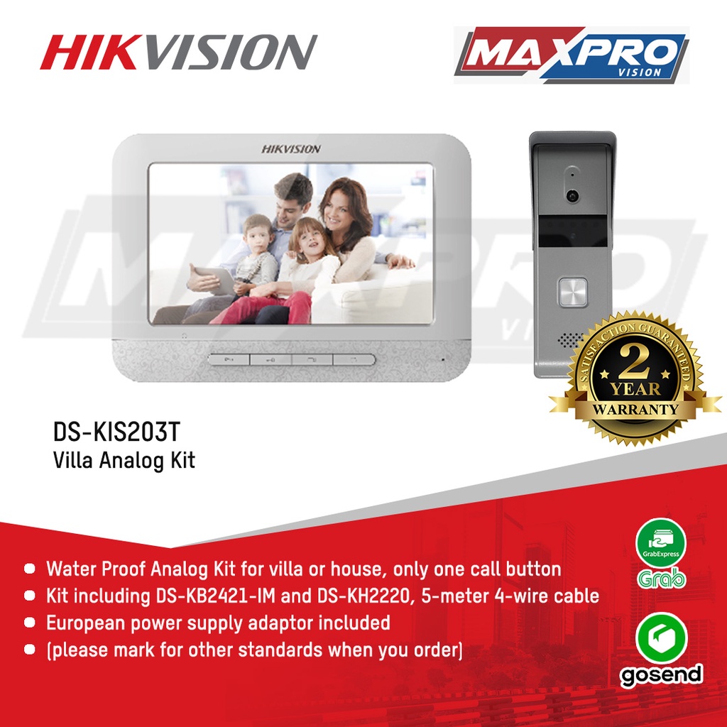 Jual DS-KIS203T - HIKVISION VIDEO INTERCOM | Shopee Indonesia