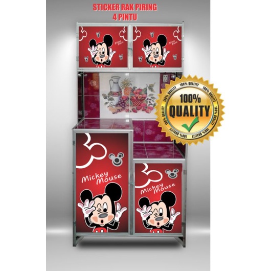 Jual STIKER RAK PIRING PINTU 4 MICKEY MOUSE | Shopee Indonesia